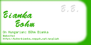 bianka bohm business card