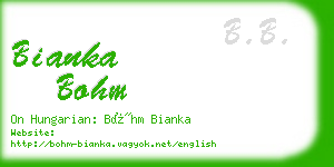 bianka bohm business card